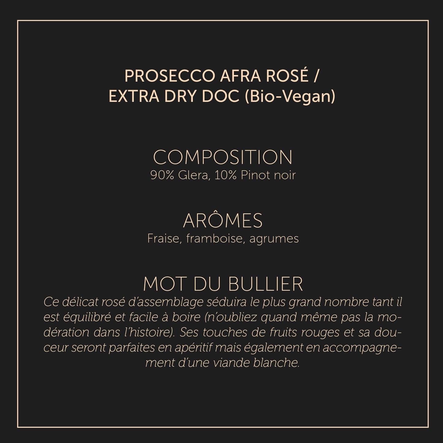 Afra - Prosecco DOC - Rosé / Extra Dry