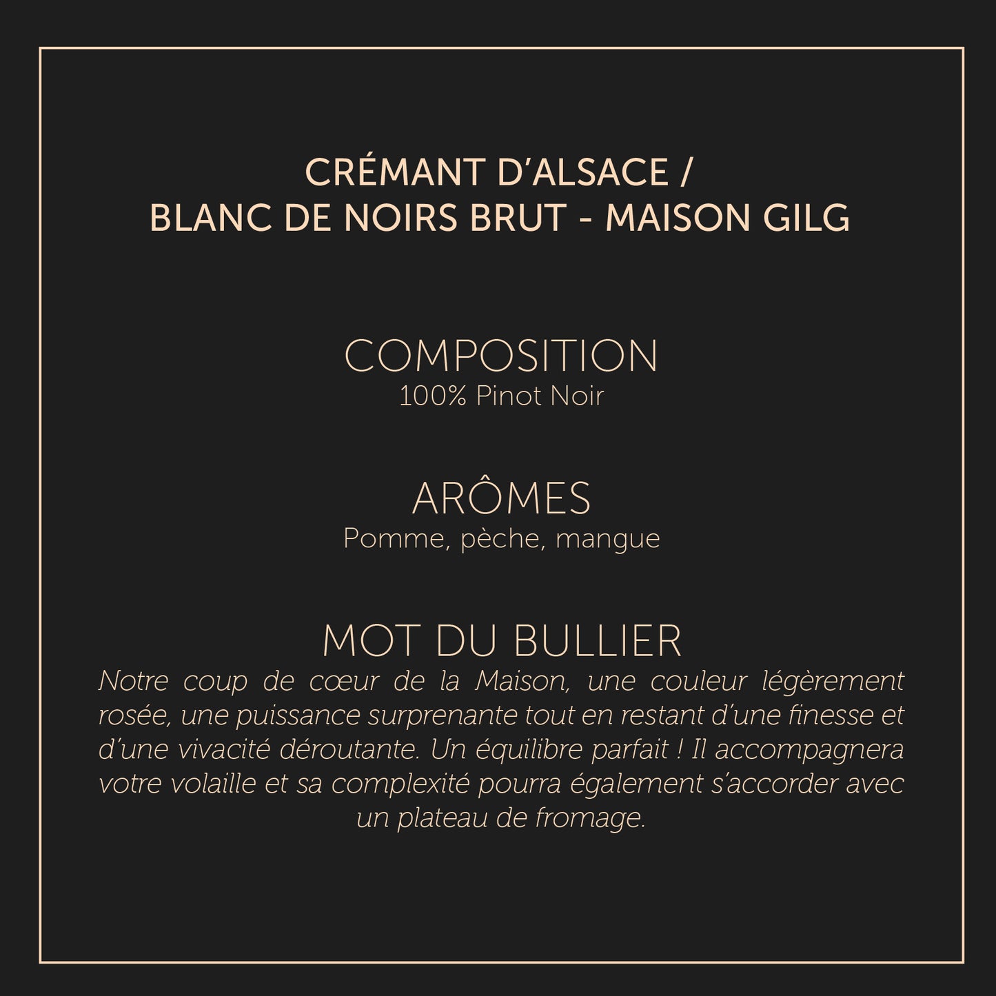 Blanc de Noirs Gilg - Crémant d'Alsace - Brut