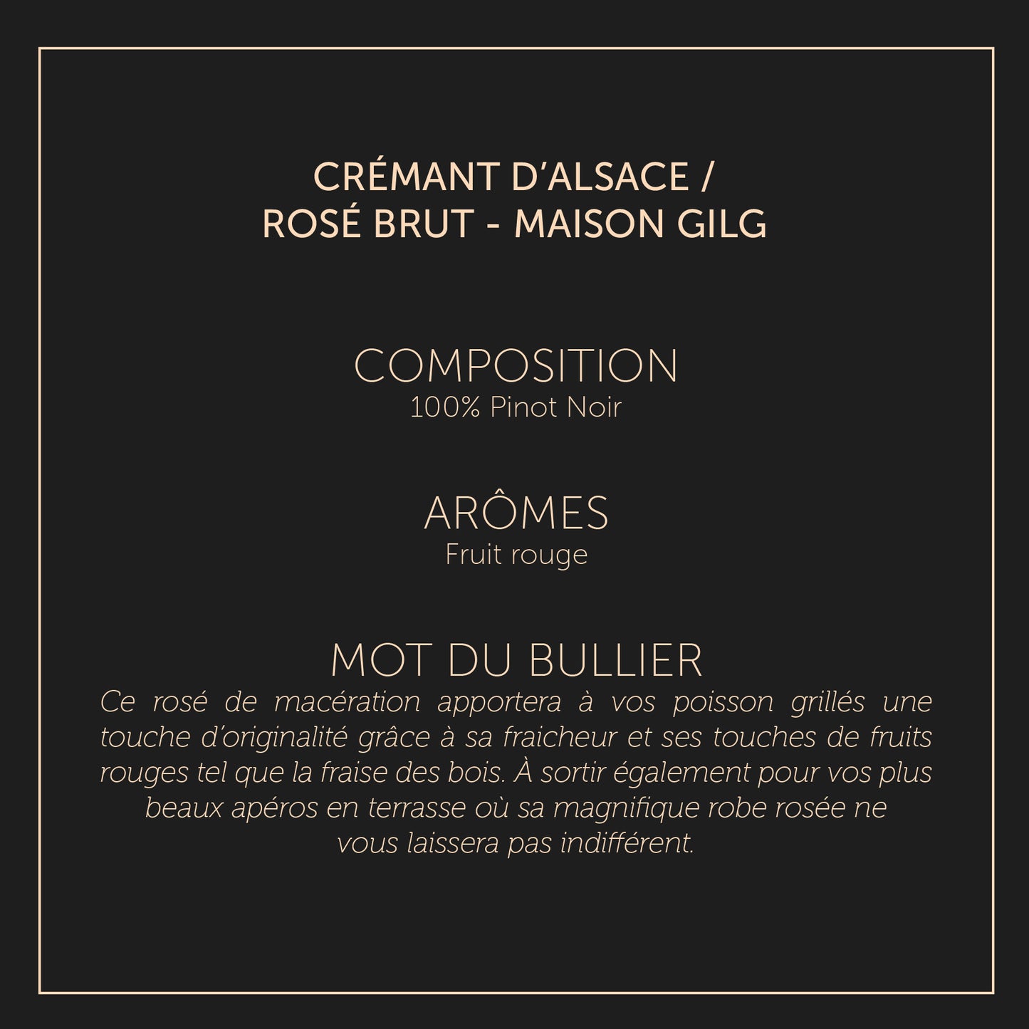 Rosé Brut Gilg - Crémant d'Alsace - Brut