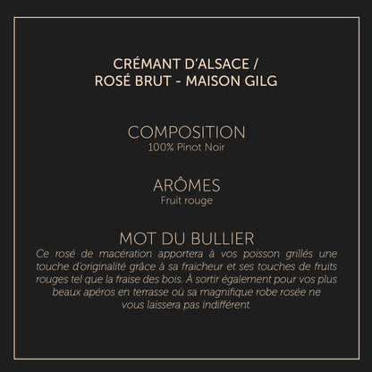 Rosé Brut Gilg - Crémant d'Alsace - Brut