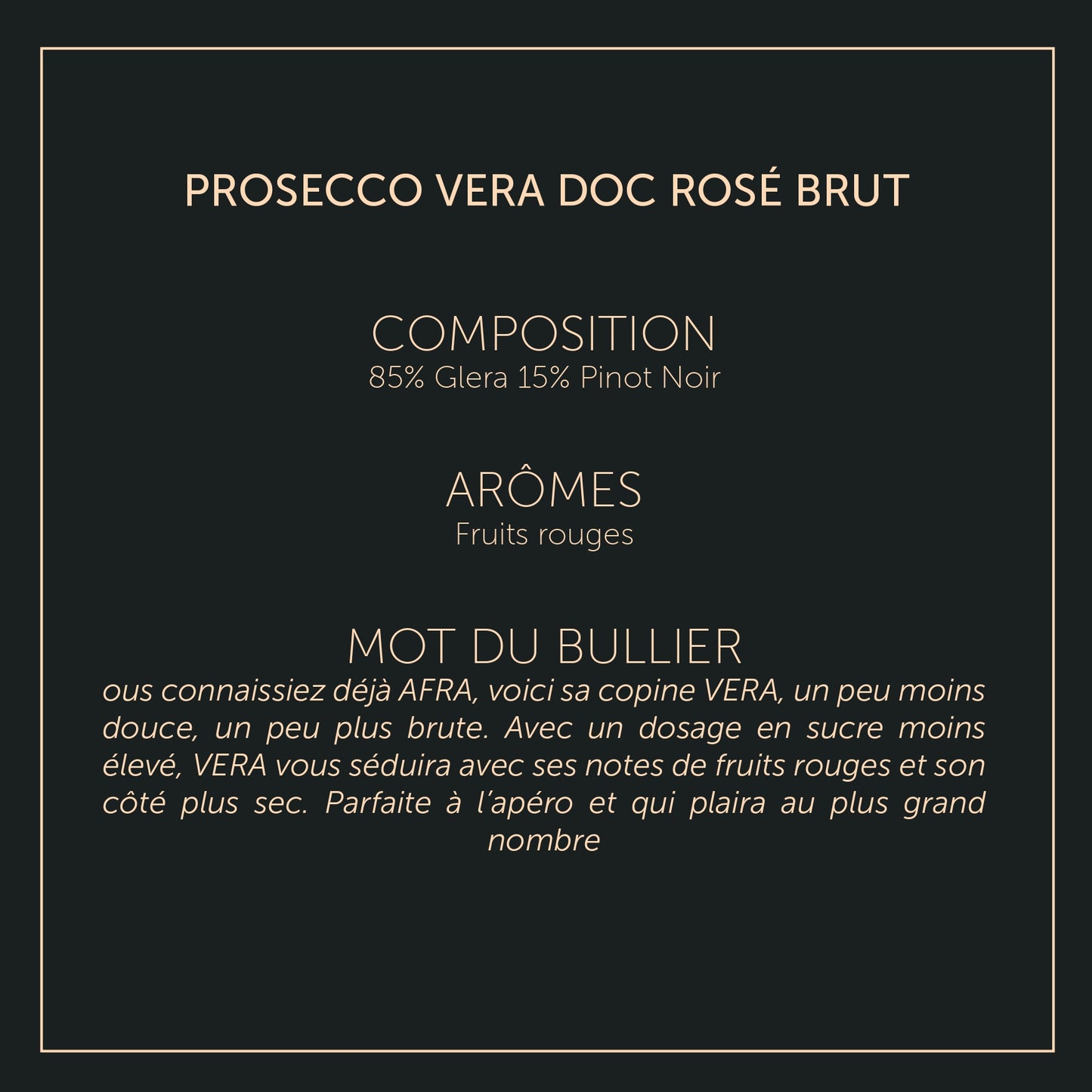 Prosecco Vera DOC Rosé Brut